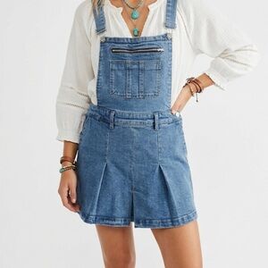 VBRT Denim Overall Dress with Front Pocket S